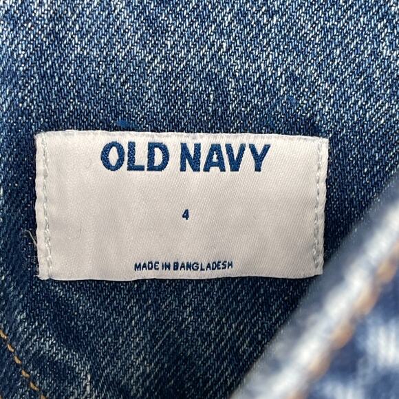 OLD NAVY Overalls Womens 4 Carpenter Denim Bib Utility Cotton Blue - Picture 5 of 16